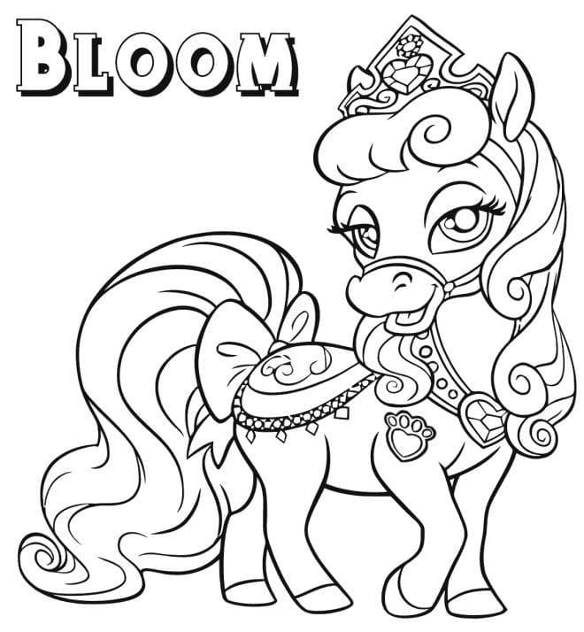 Palace Pets Bloom coloring page