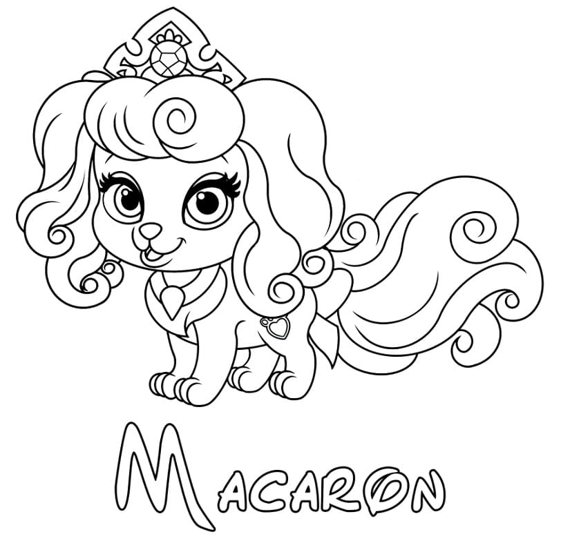 Palace Pets Macaron coloring page