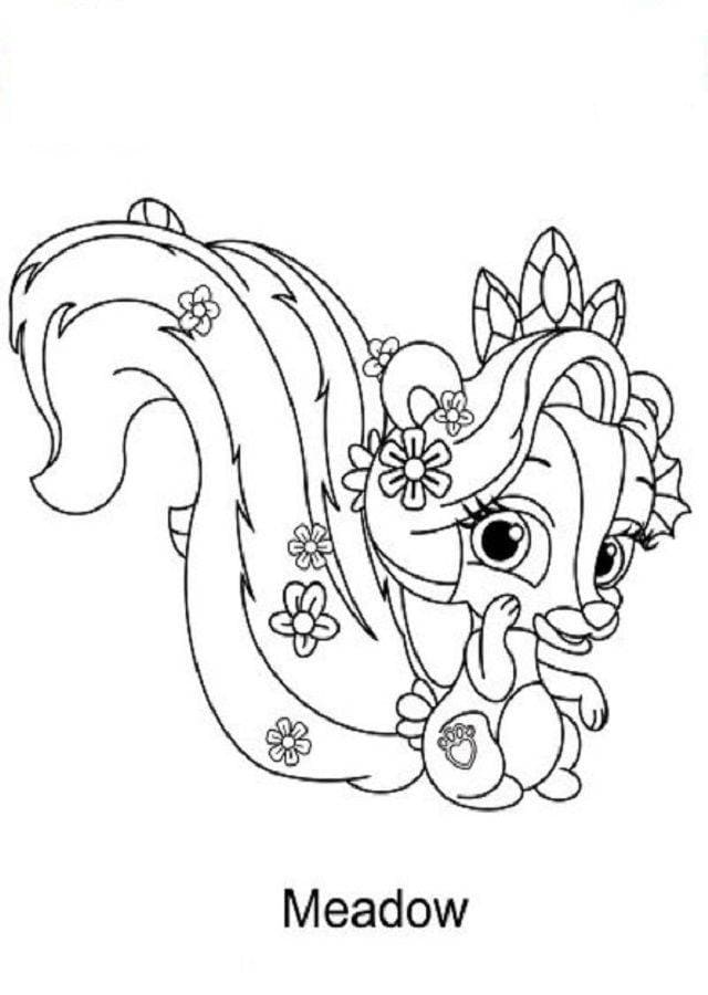 Palace Pets Meadow coloring page