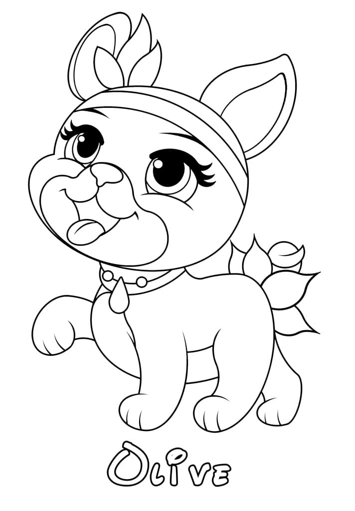 Palace Pets Olive coloring page
