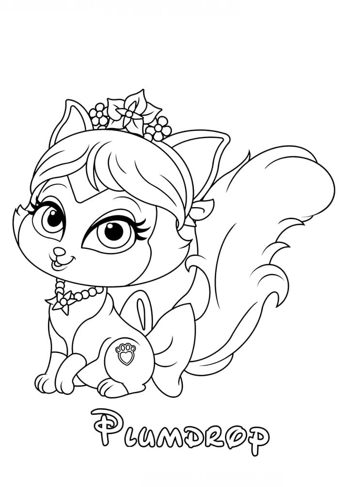 Palace Pets Plumdrop coloring page