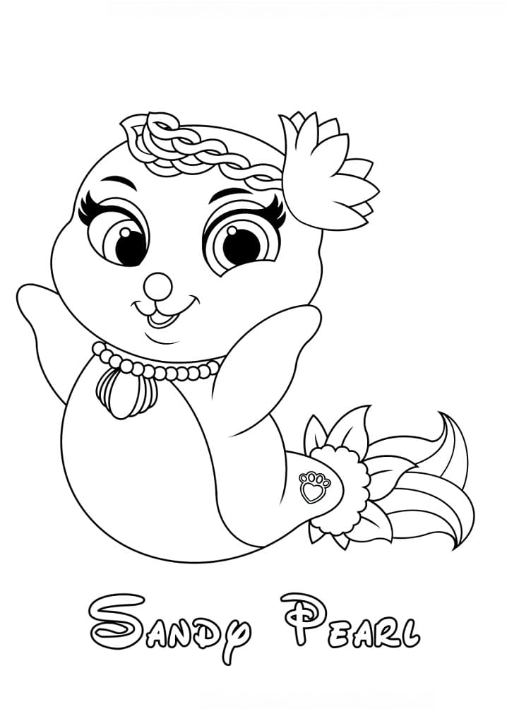 Palace Pets Sandy Pearl coloring page
