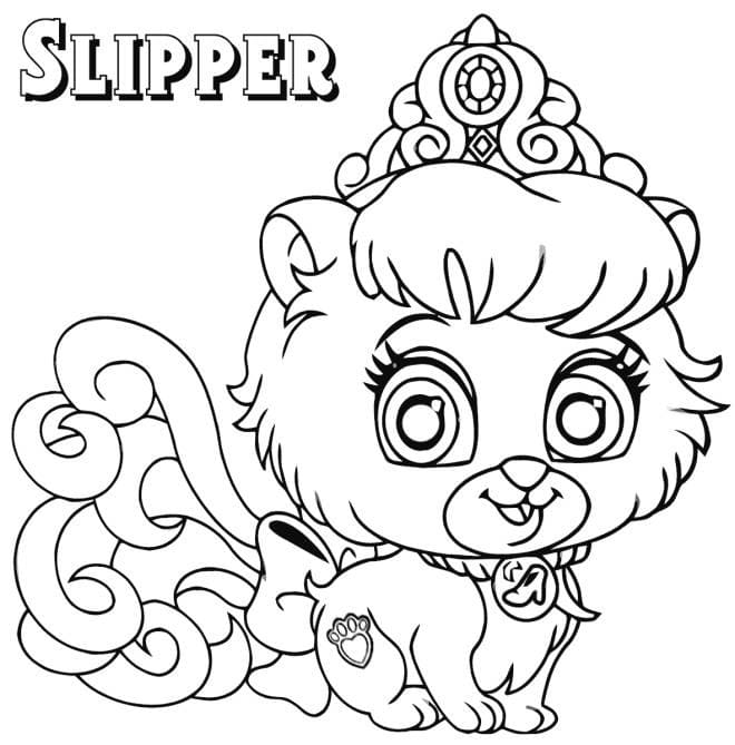 Palace Pets Slipper coloring page