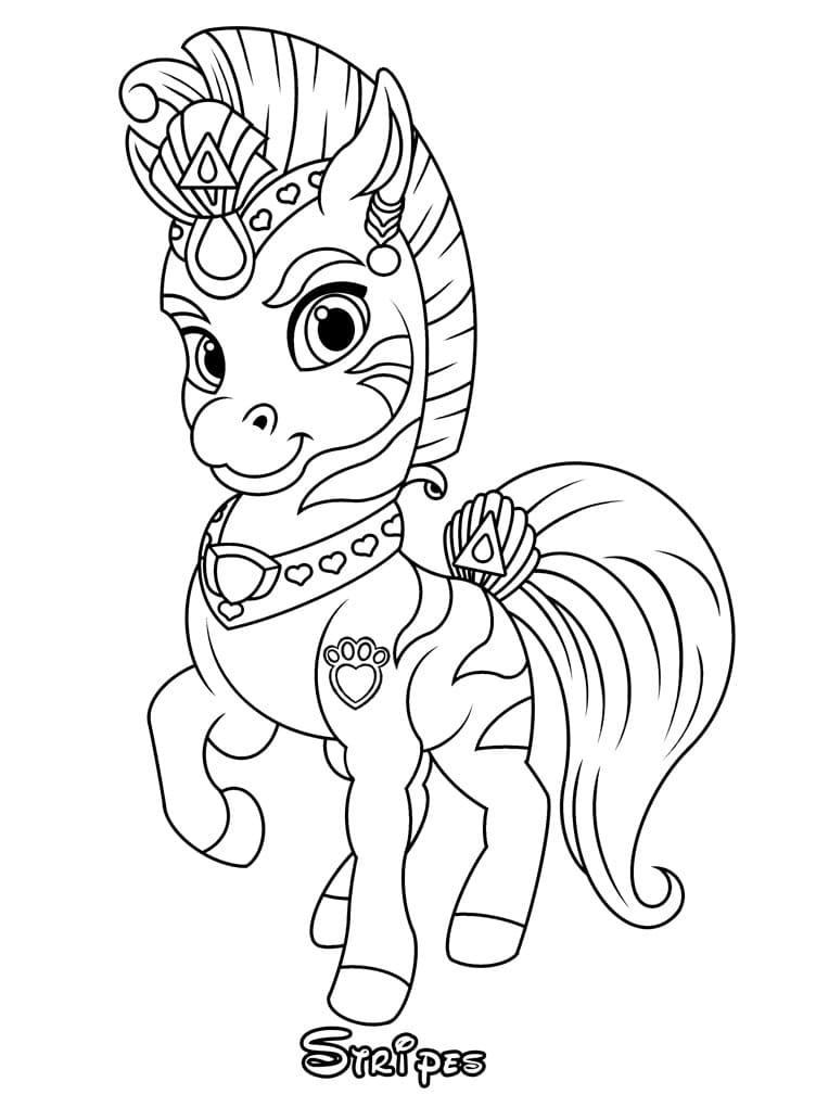 Palace Pets Stripes coloring page