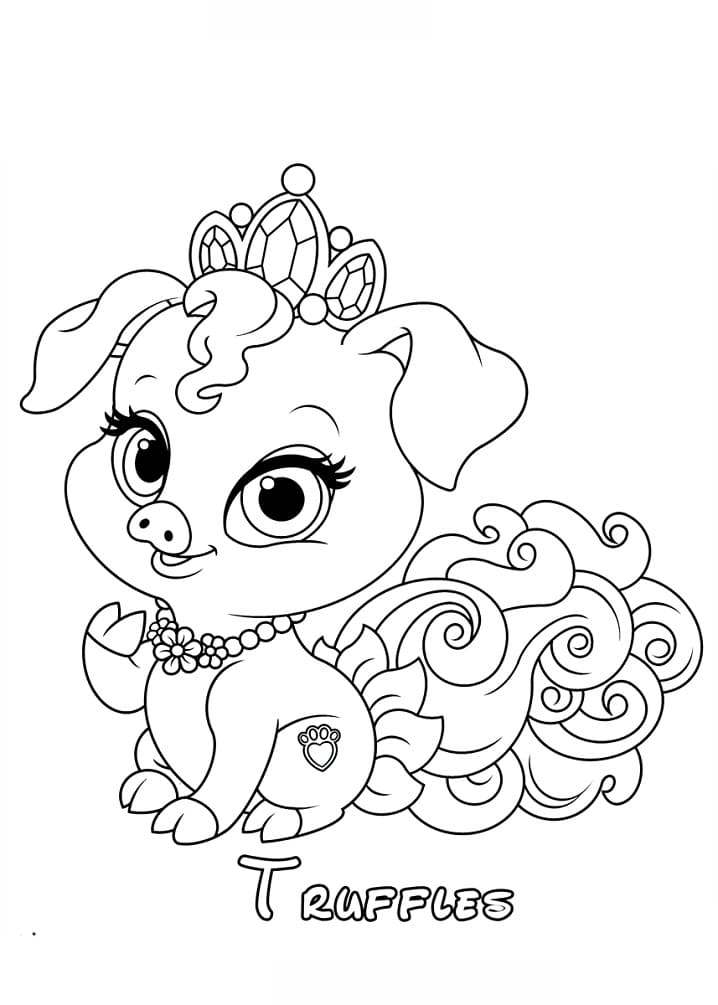 Palace Pets Truffles coloring page