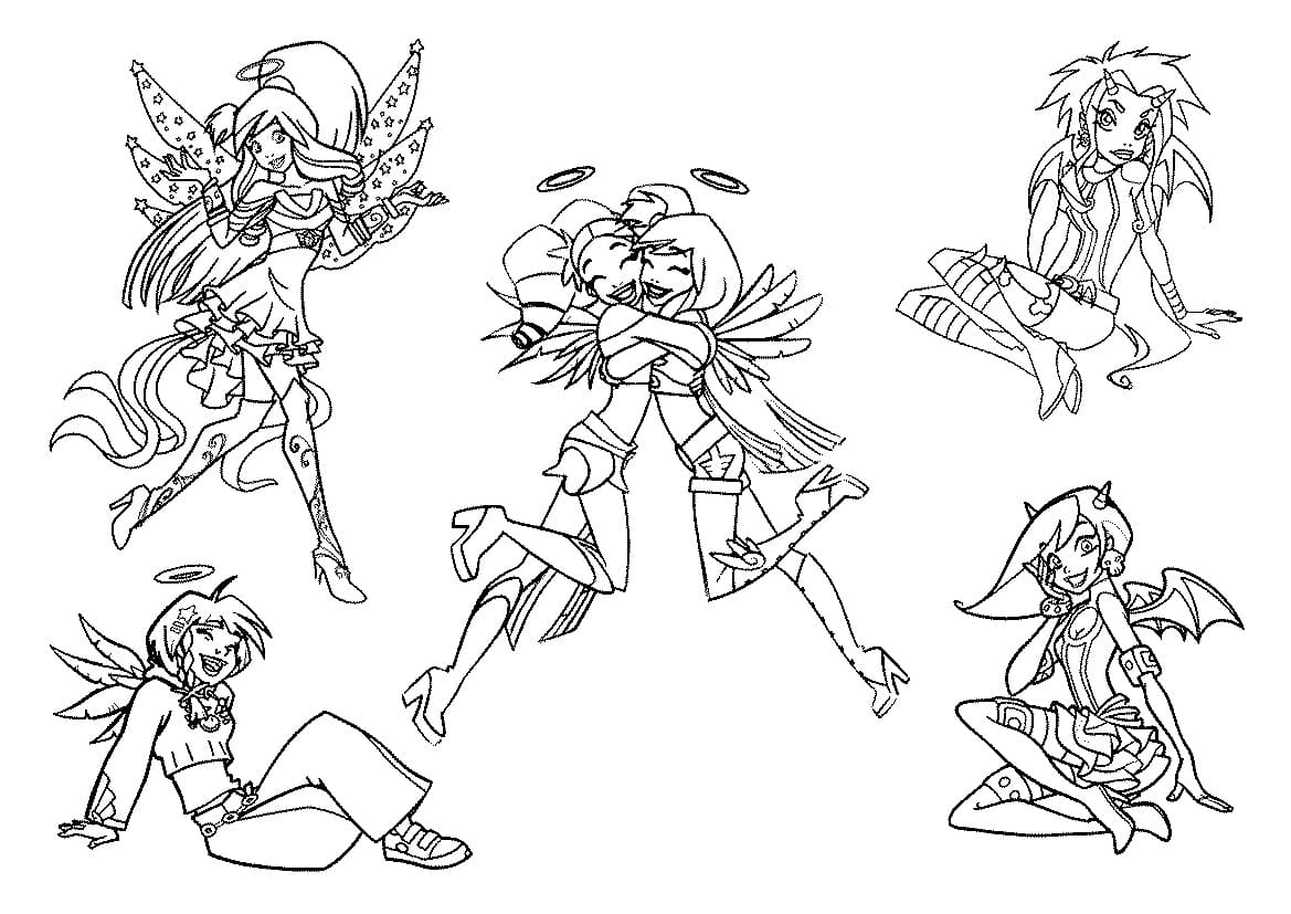 Coloriage Personnages de Angels Friends