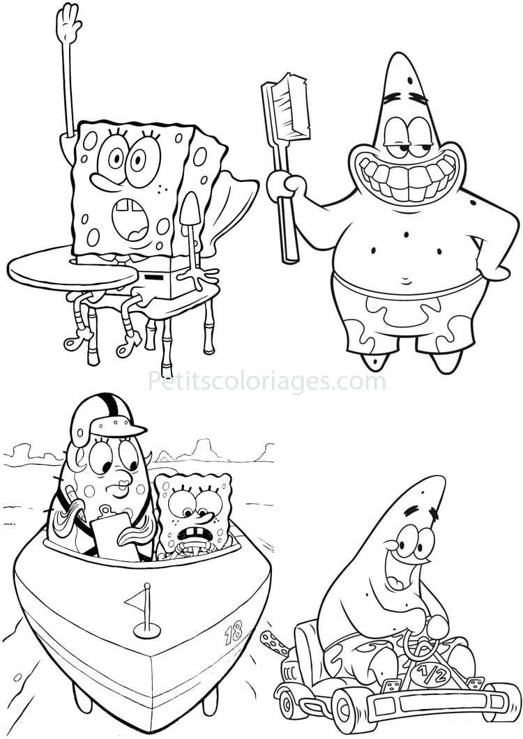 Coloriage Personnages de Bob l'Éponge