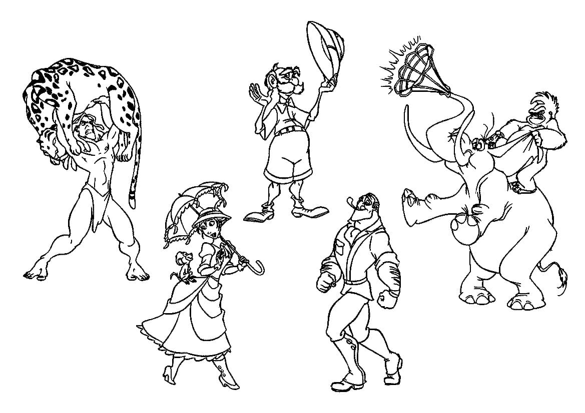 Coloriage Personnages de Disney Tarzan