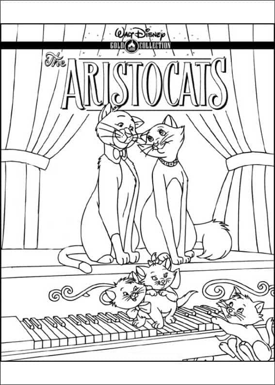 Personnages de Les Aristochats coloring page