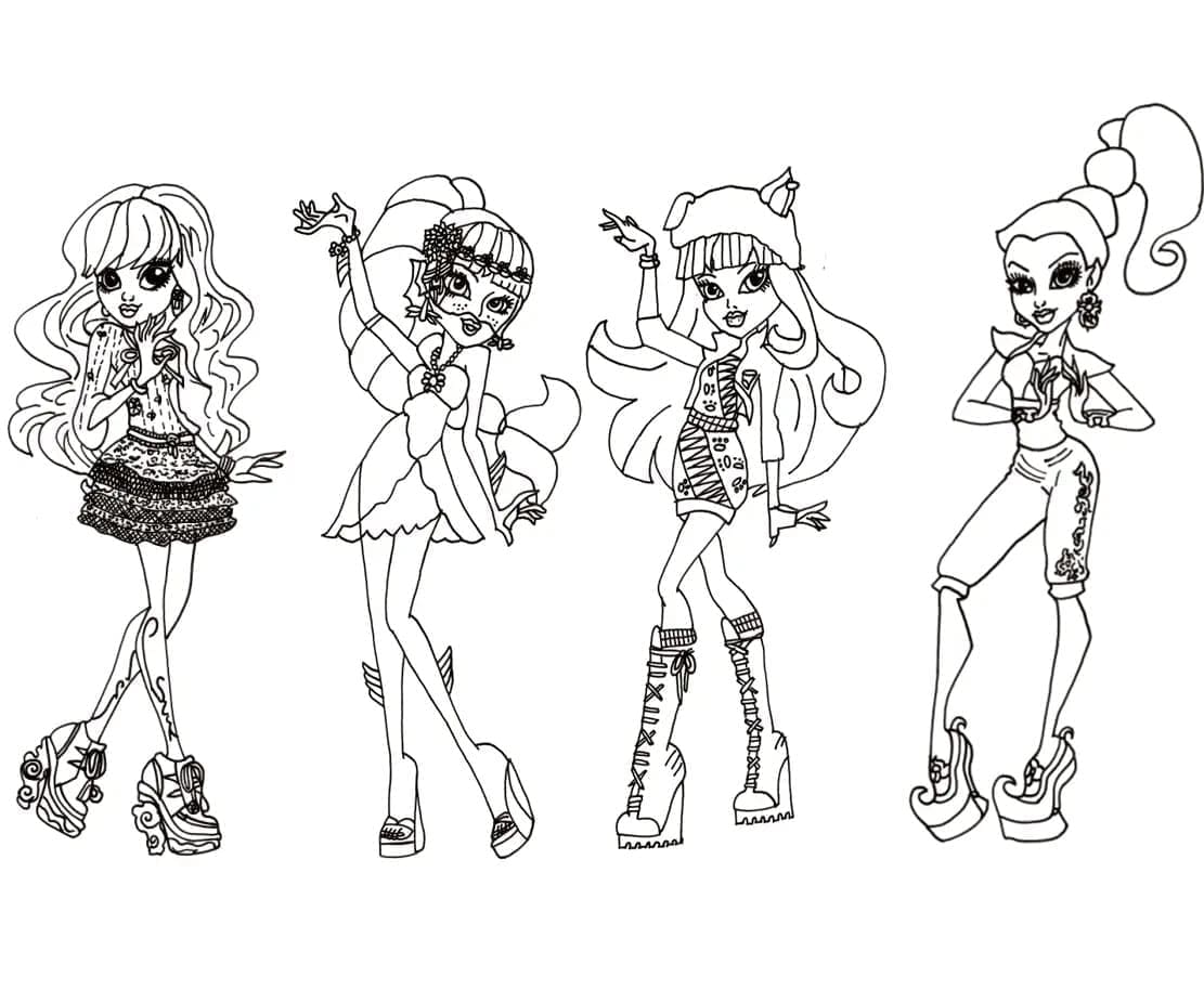 Personnages de Monster High coloring page