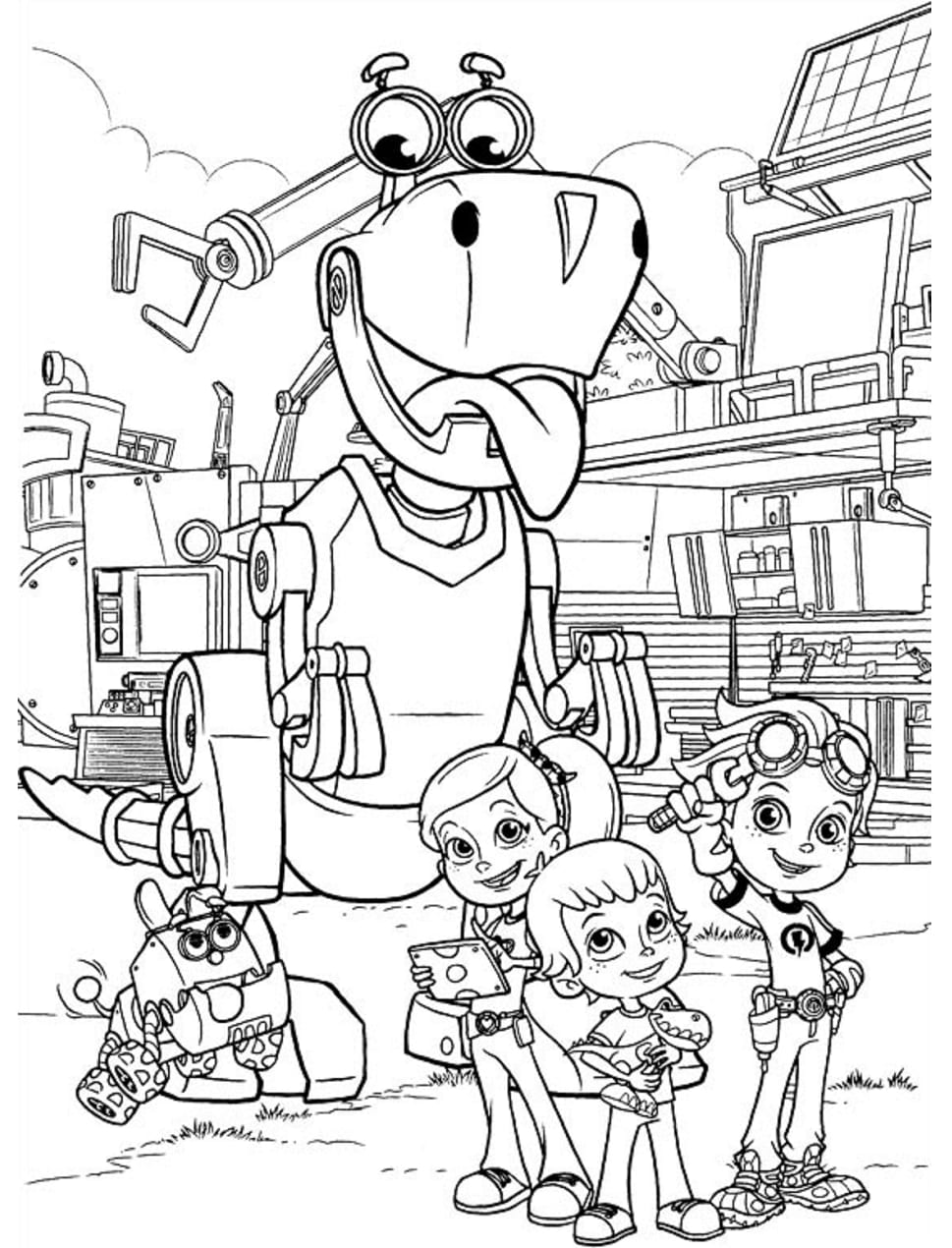 Personnages de Rusty Rivets coloring page