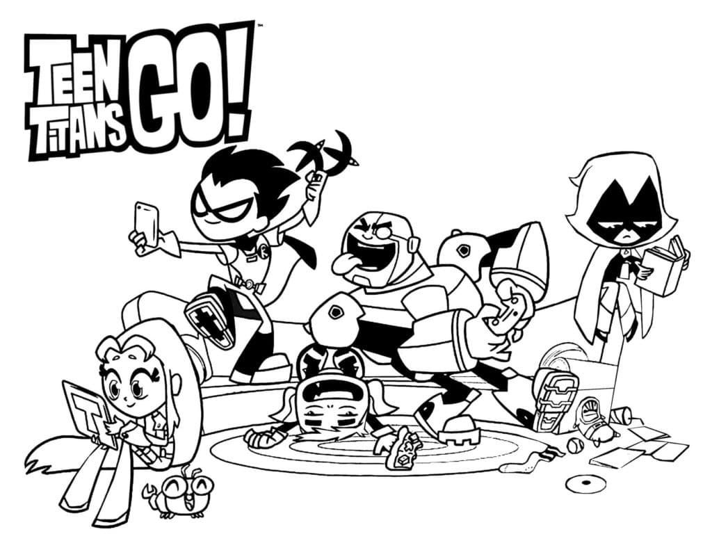 Personnages de Teen Titans Go coloring page
