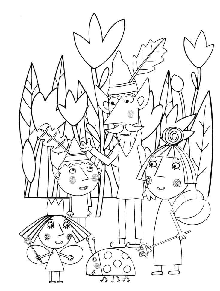 Petit Royaume De Ben Et Holly coloring page