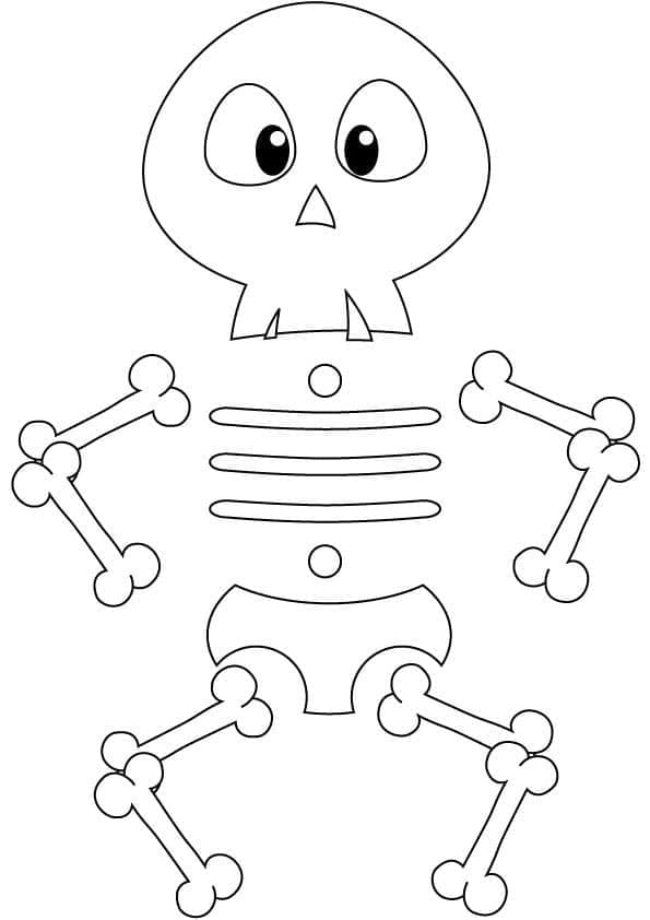 Petit Squelette Mignon coloring page