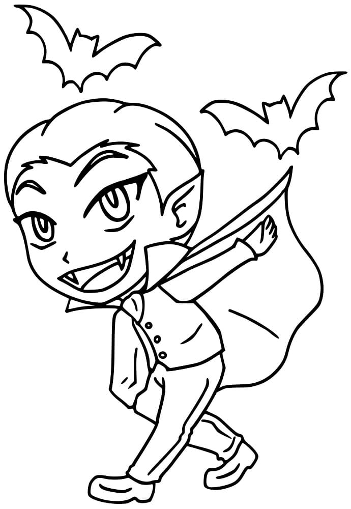 Petit Vampire coloring page