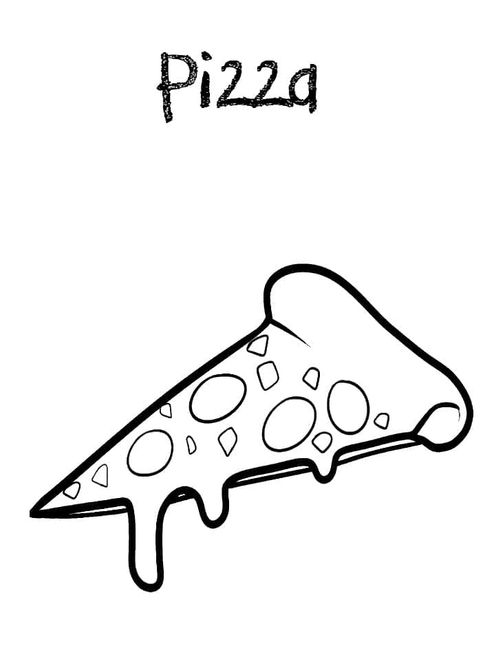 Petite Tranche de Pizza coloring page