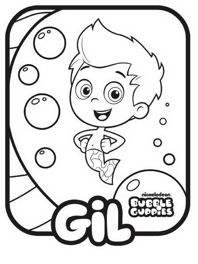 Phil Bubulle Guppies coloring page