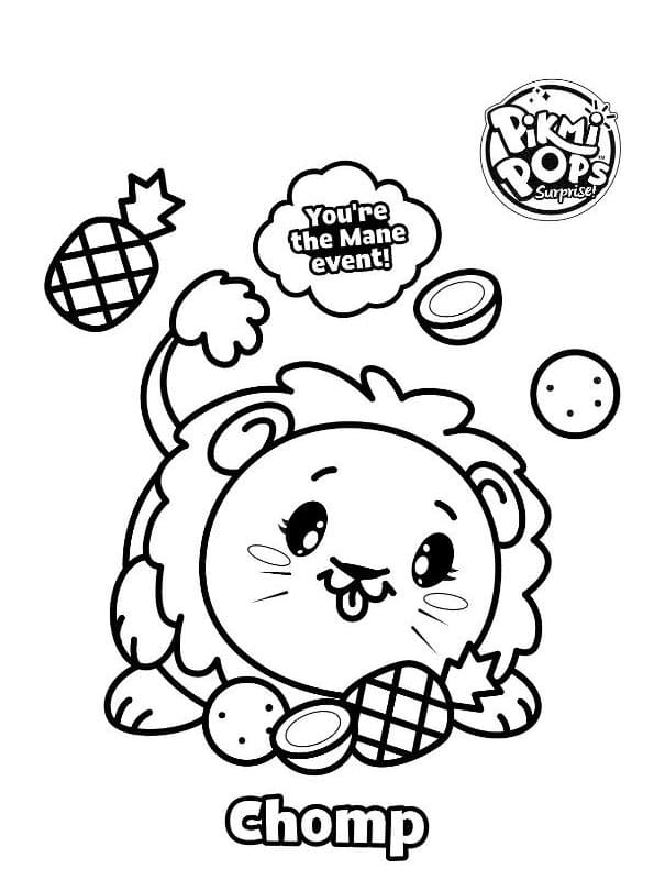 Pikmi Pops Chomp coloring page