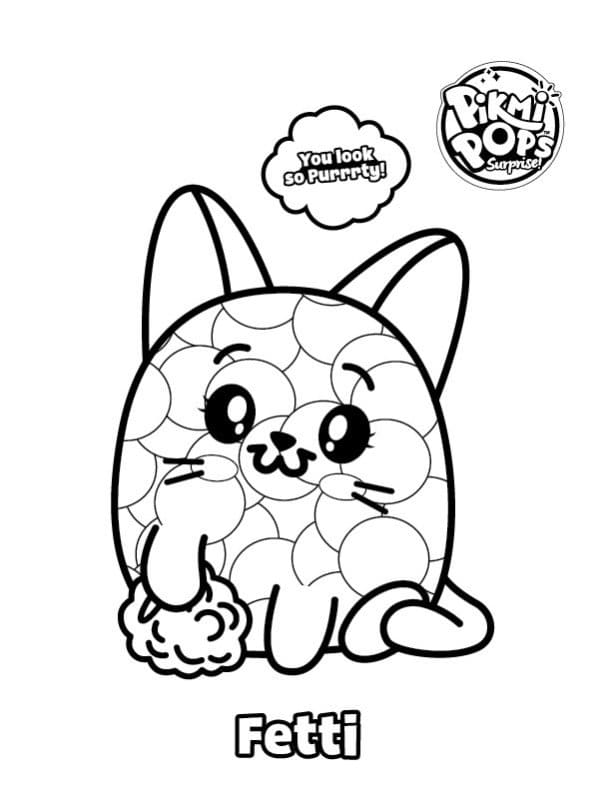 Pikmi Pops Fetti coloring page