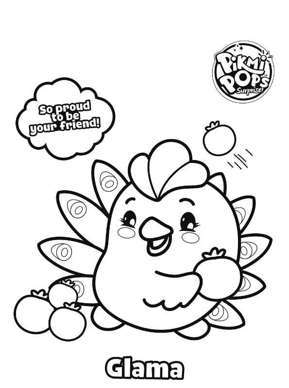 Pikmi Pops Glama coloring page
