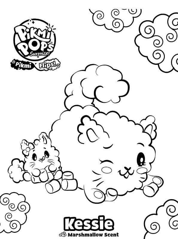 Pikmi Pops Kessie coloring page