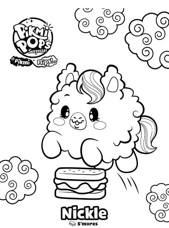 Pikmi Pops Nickle coloring page