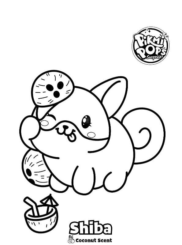 Pikmi Pops Shiba coloring page
