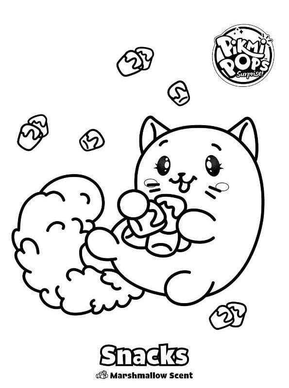 Pikmi Pops Snacks coloring page