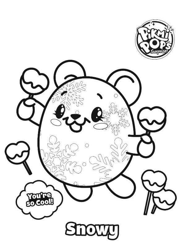 Pikmi Pops Snowy coloring page