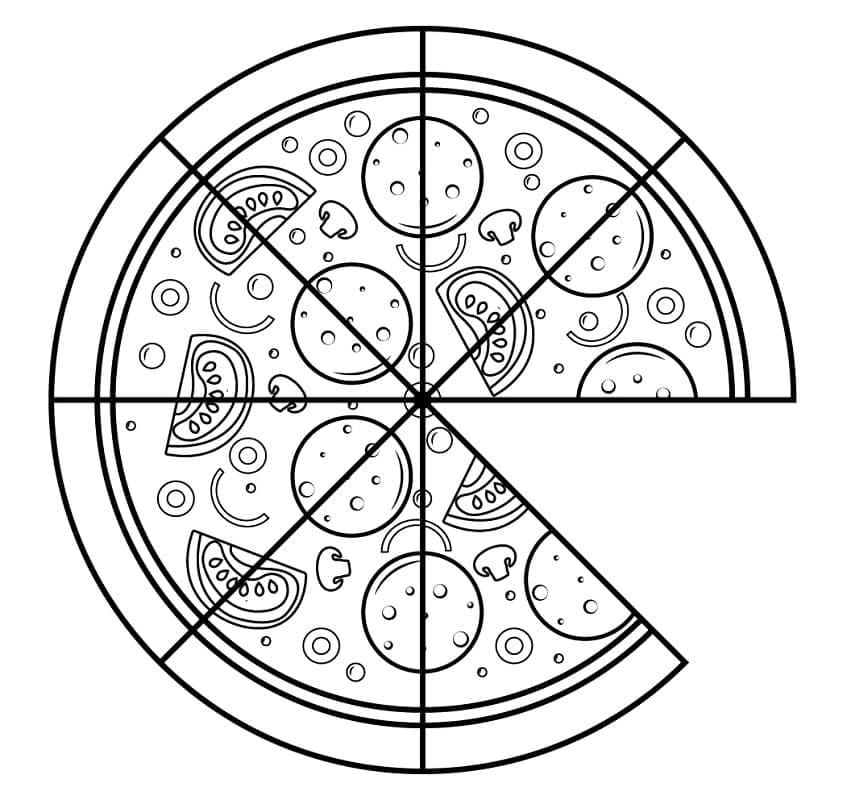 Pizza 1 coloring page