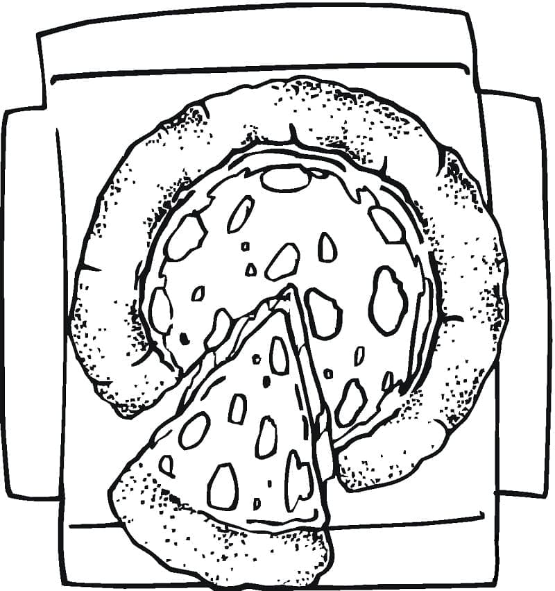 Pizza 4 coloring page