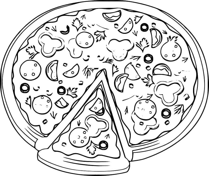 Pizza 5 coloring page