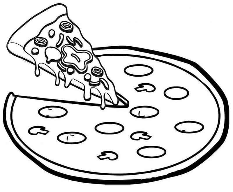 Pizza 7 coloring page