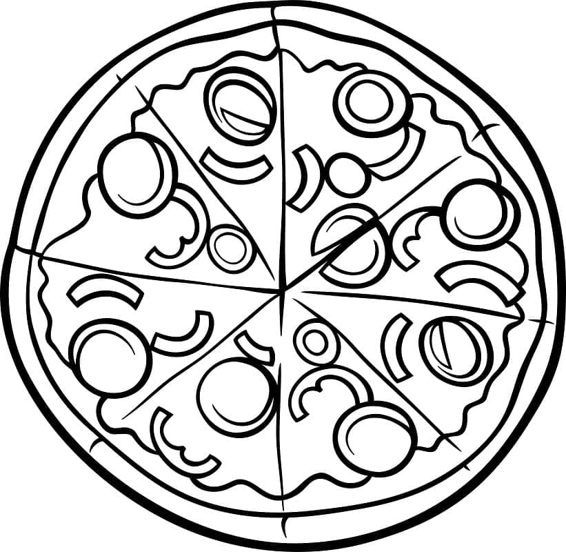 Pizza 8 coloring page