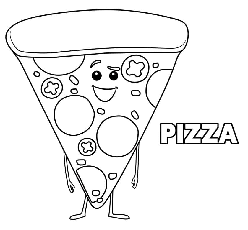 Coloriage Pizza de Le Monde secret des Emojis