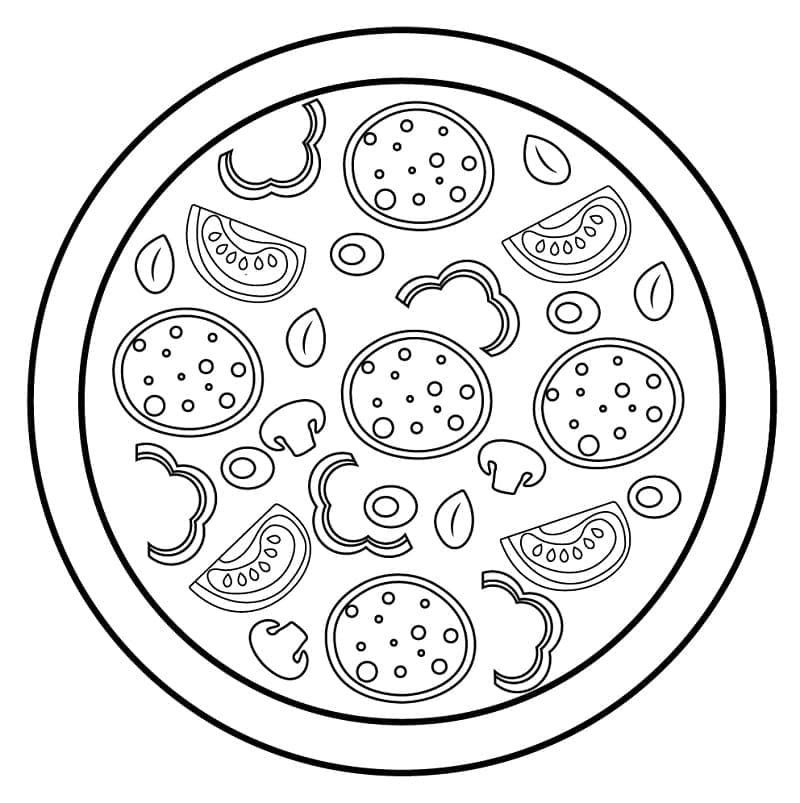 Pizza Facile coloring page