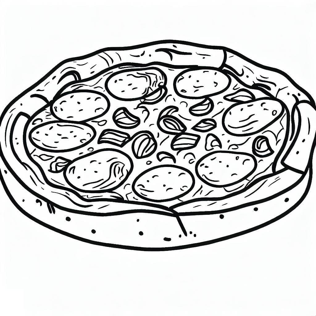 Pizza Gratuite coloring page