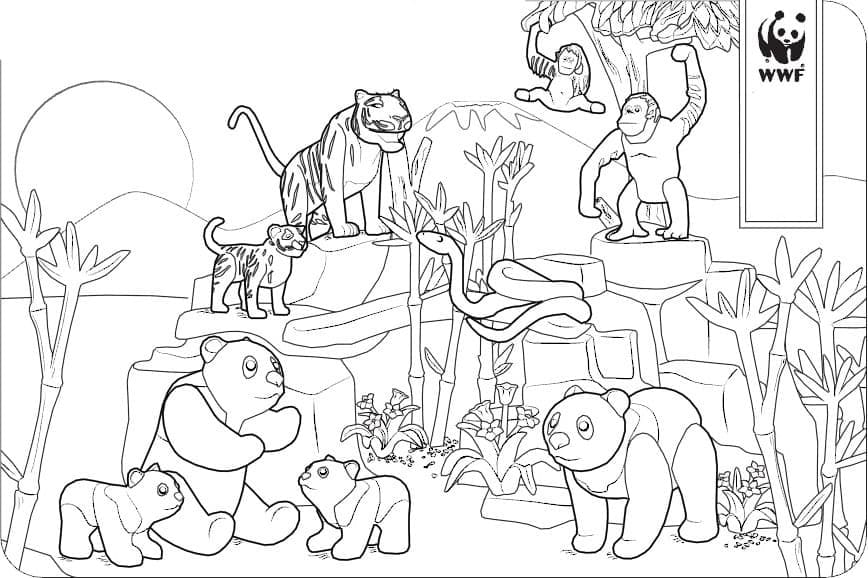 Coloriage Playmobil Animaux