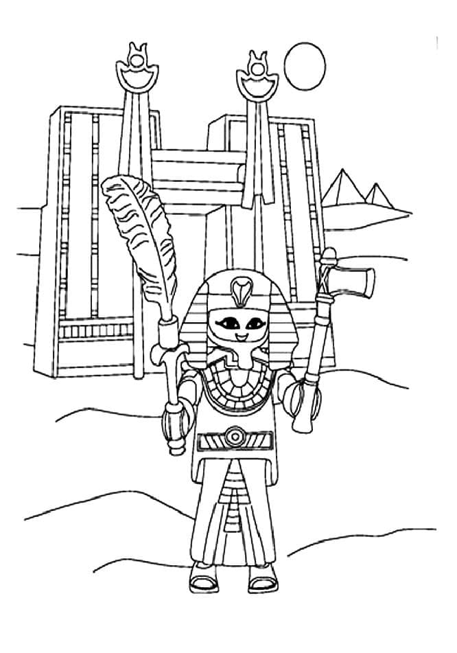 Coloriage Playmobil Pharaon