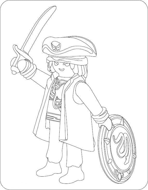 Coloriage Playmobil Pirate