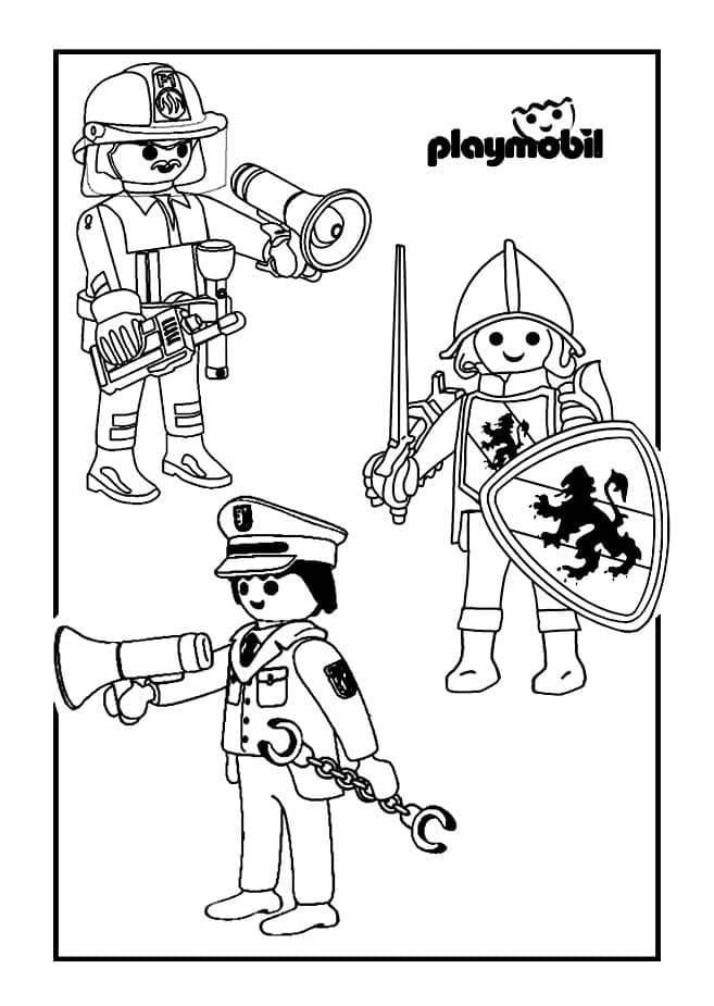 Coloriage Playmobil Professions