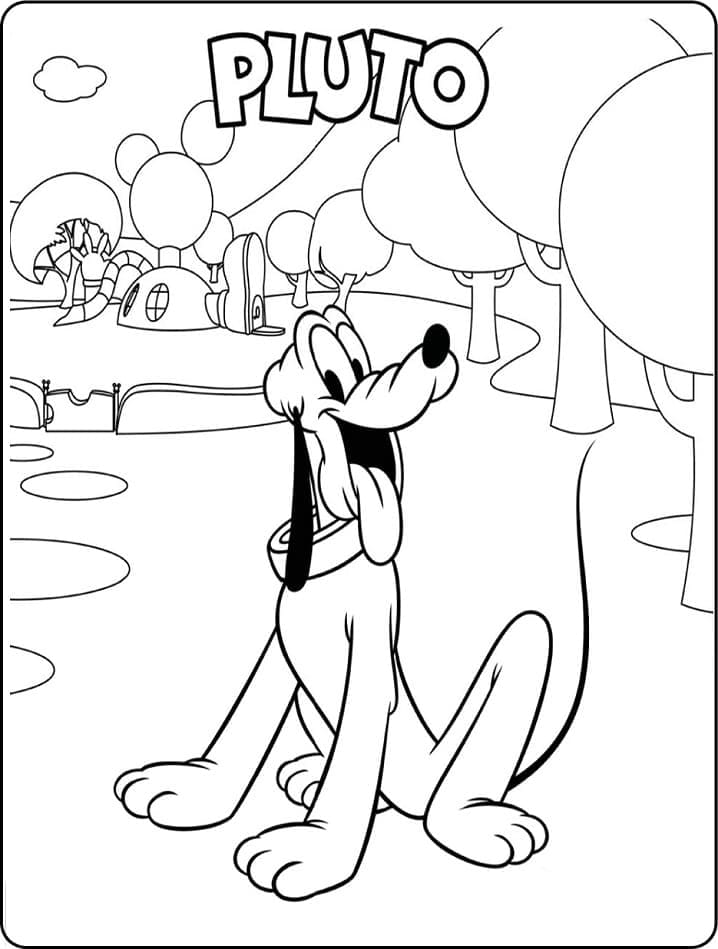 Pluto Mignon coloring page