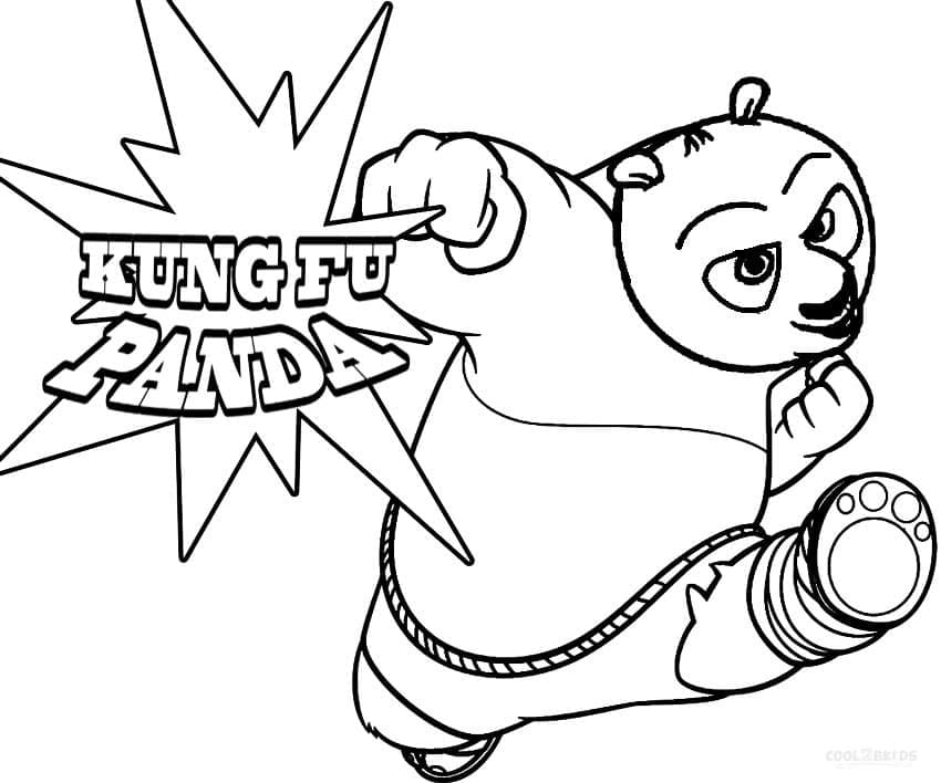 Po Ping Le Guerrier Dragon coloring page