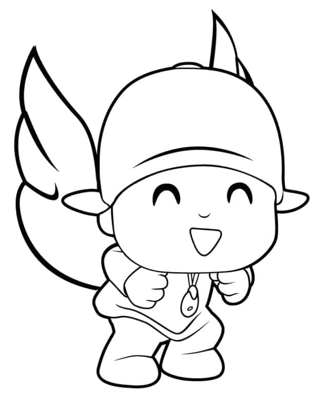 Pocoyo avec Ailes coloring page