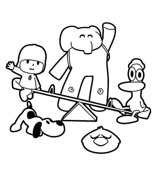 Pocoyo et Ses Amis coloring page