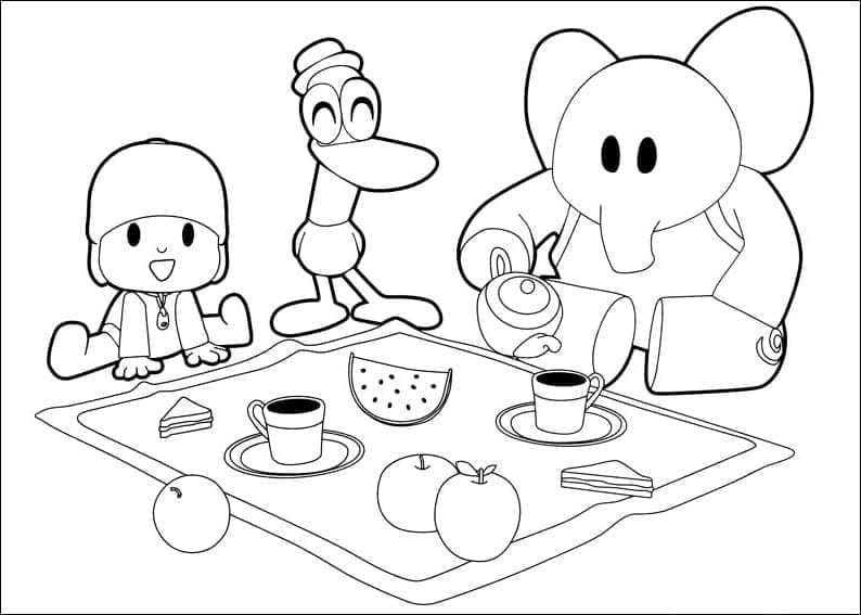 Coloriage Pocoyo Gratuit Pour Les Enfants