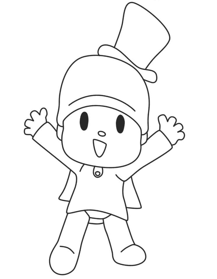 Coloriage Pocoyo Magicien