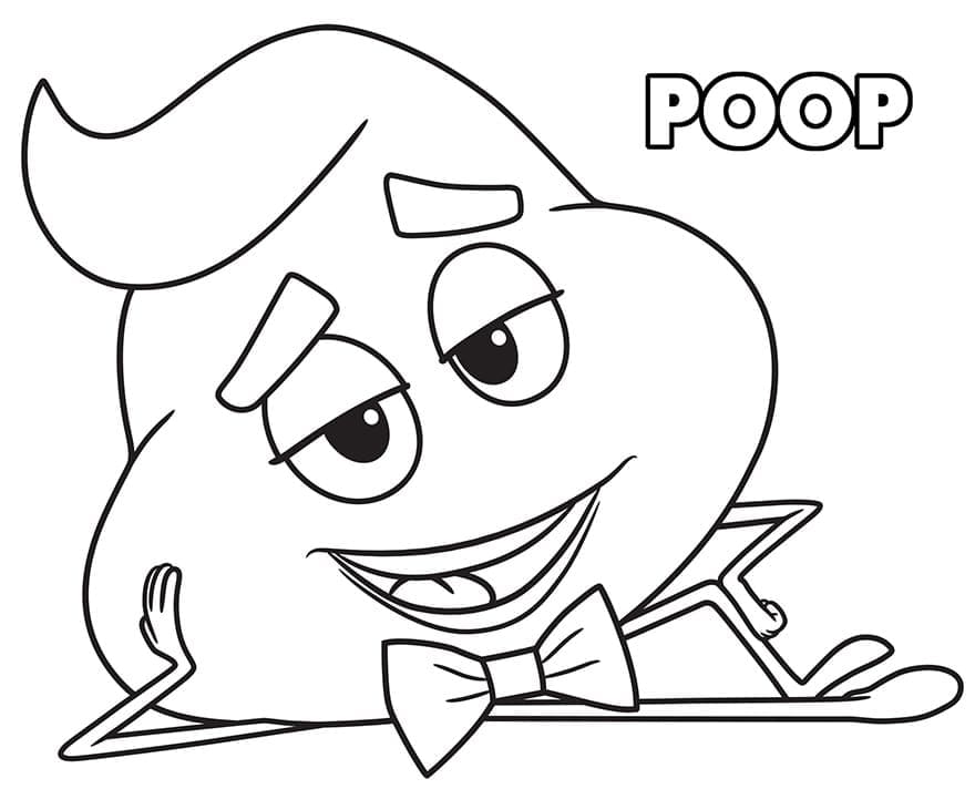 Poop dans Le Monde secret des Emojis coloring page