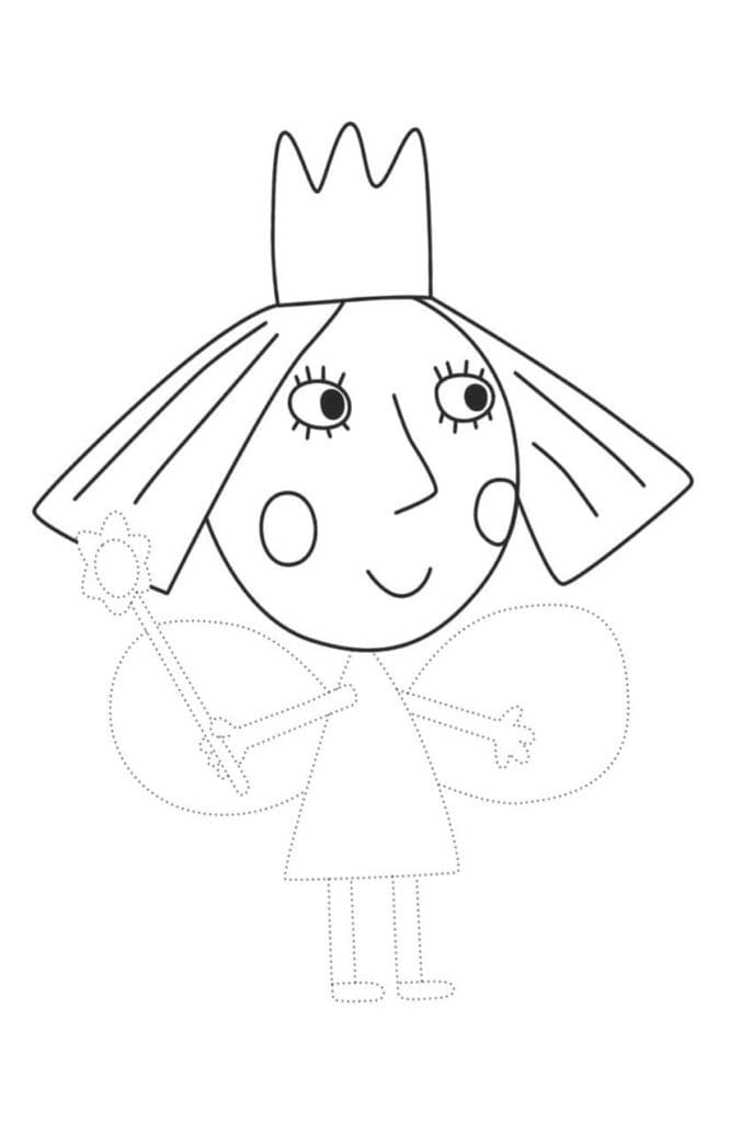 Princesse Holly de Le Petit Royaume De Ben Et Holly coloring page