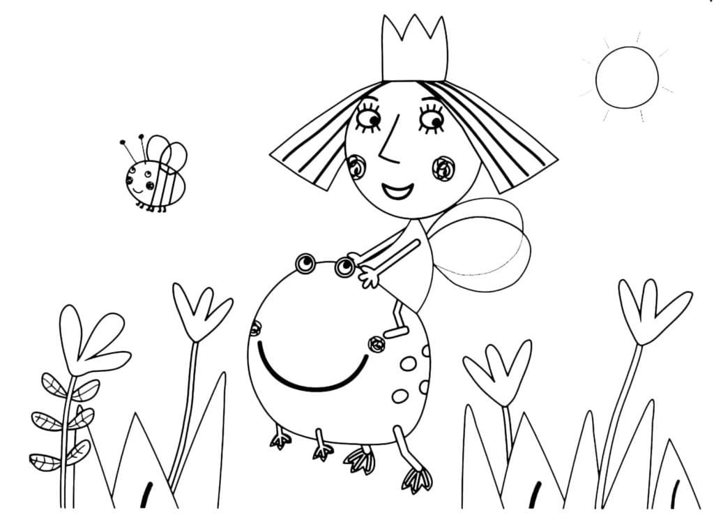 Princesse Holly Heureuse coloring page